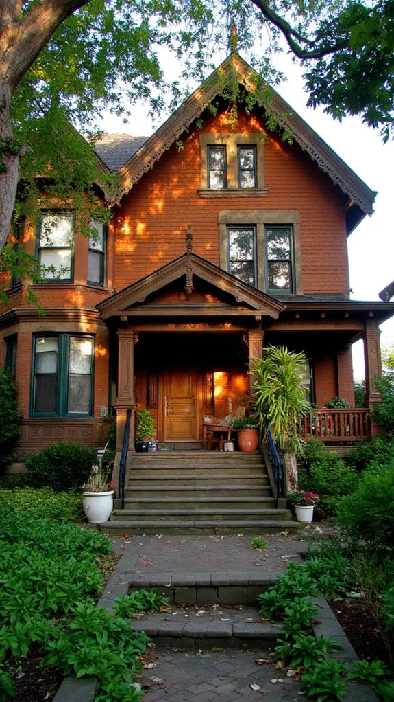 ornate brown victorian architecture