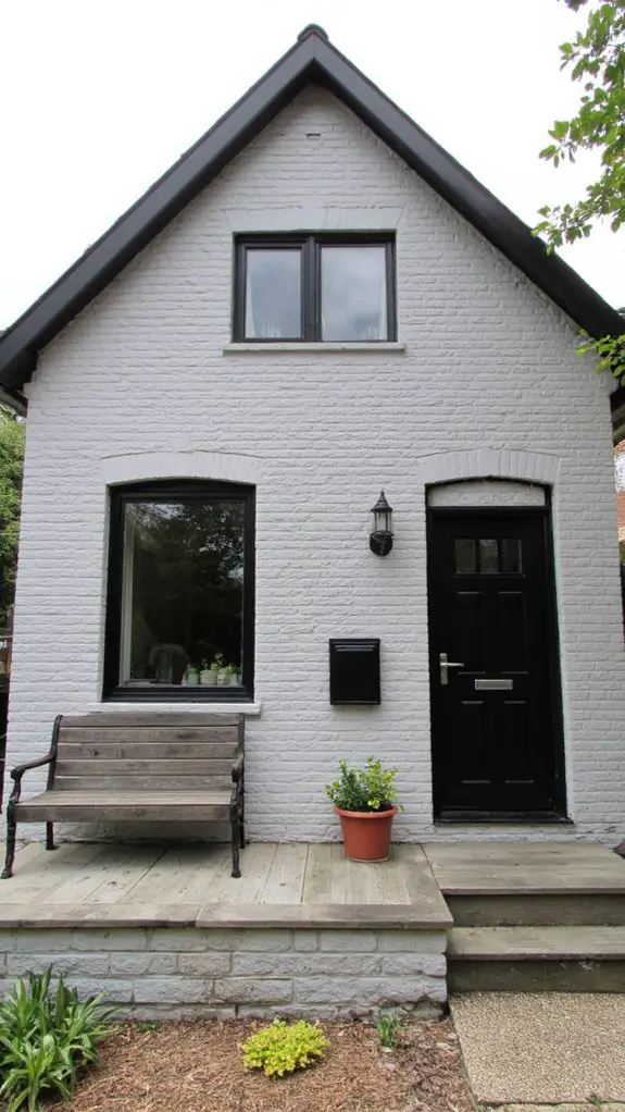 pale gray black accents