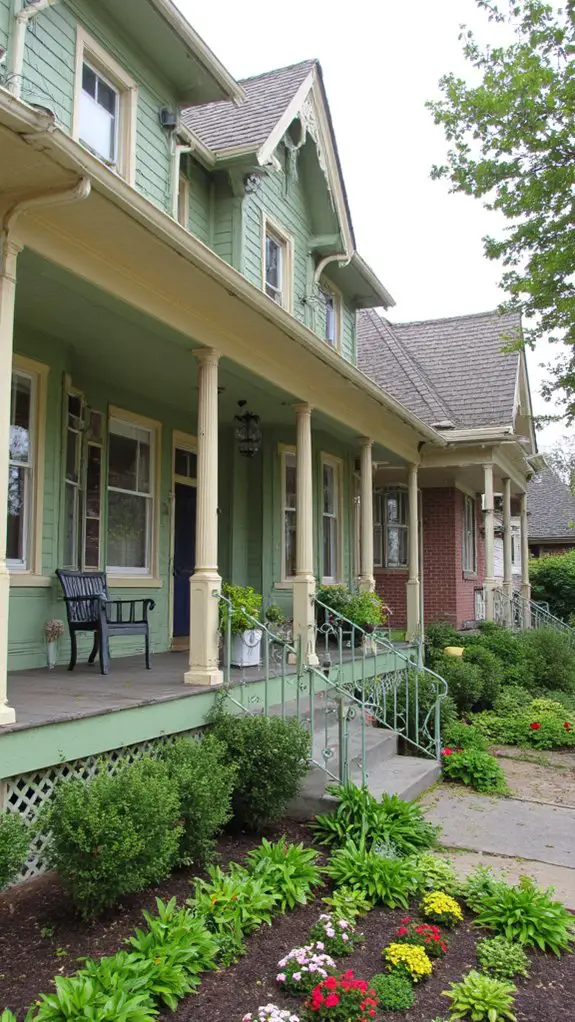 pale green suburban charm