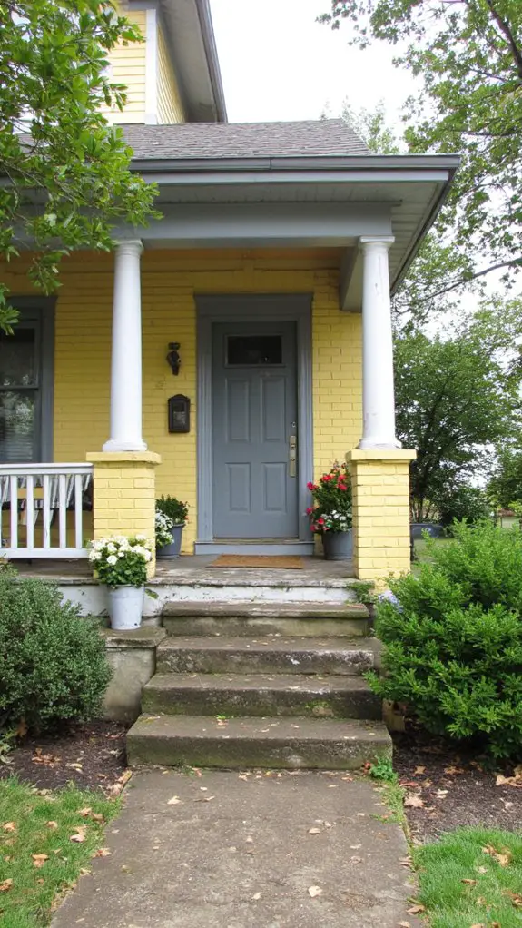 pale yellow steel gray