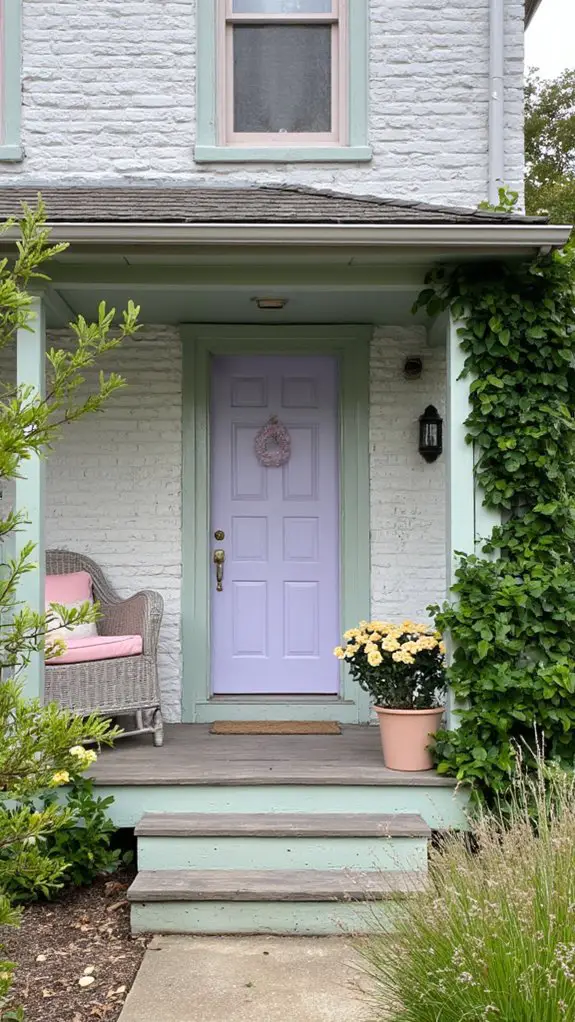 pastel hues and soft gray