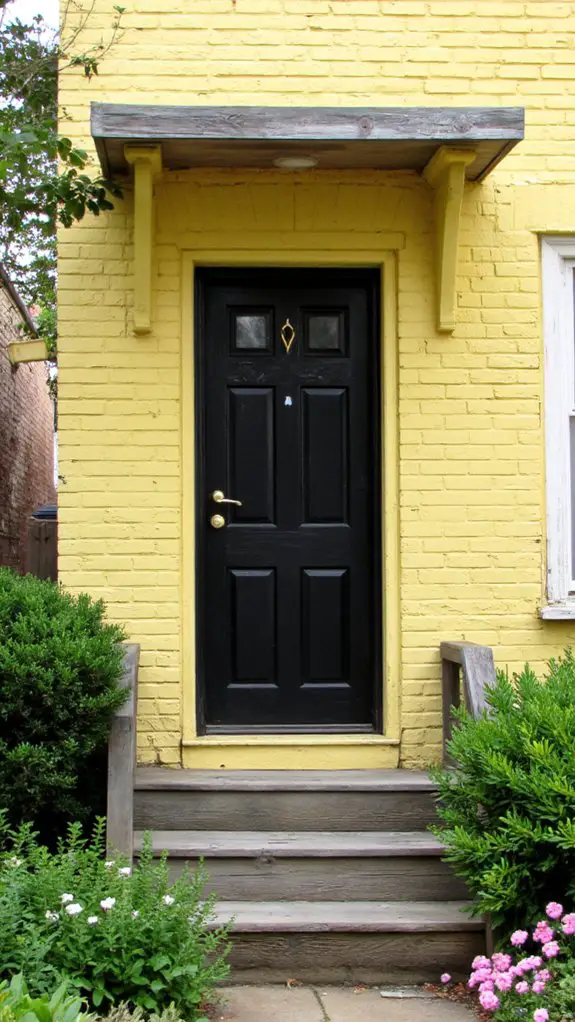 pastel yellow charcoal black