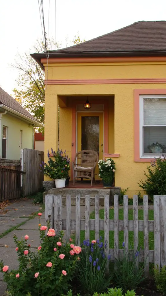 peach undertones enhance curb appeal