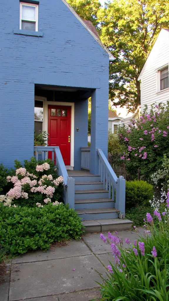 periwinkle and scarlet elegance