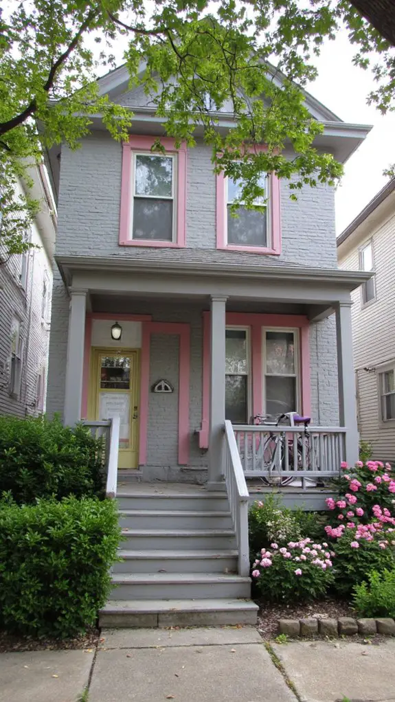 platinum gray pastel pink elegance