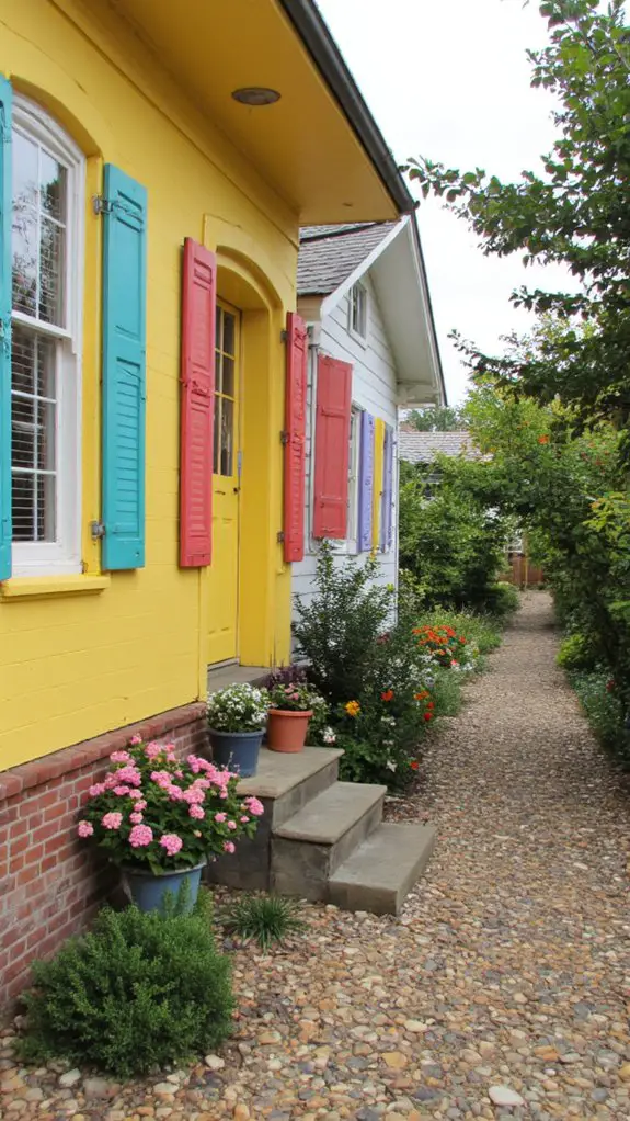 playful colorful house shutters