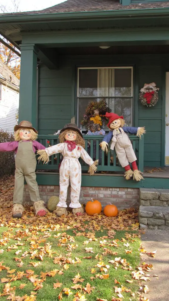 playful fall scarecrow decor