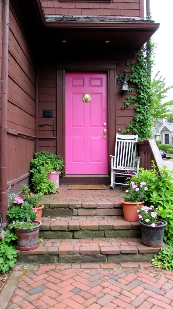 playful pink door statement
