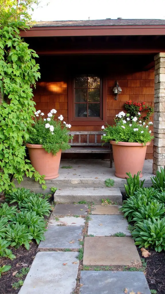 potted plants enhance charm