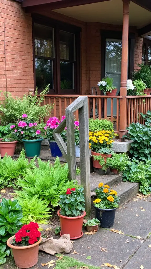 potted plants enhance curb appeal