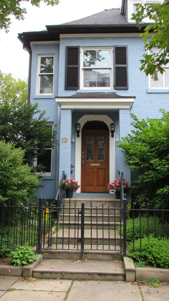 powder blue and black elegance