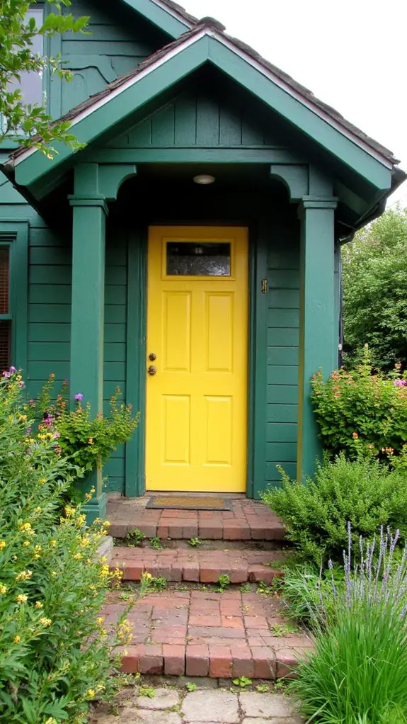 quaint green house charm