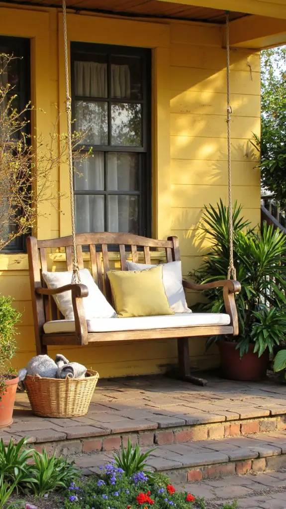 relaxing on the porch