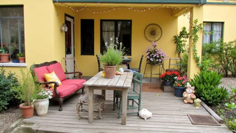 relaxing yellow house patios