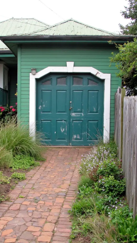 retro garage door charm