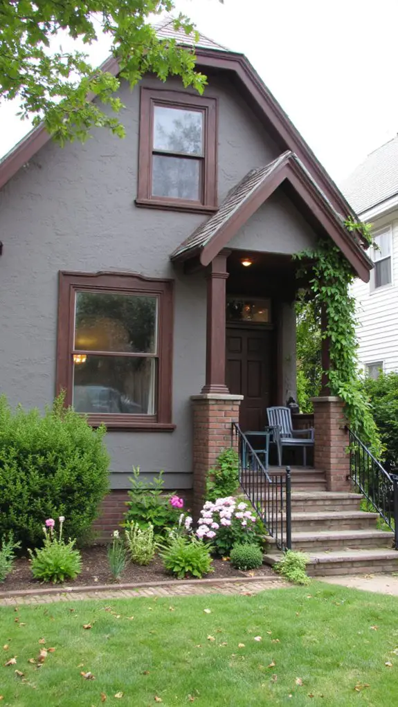 rich chocolate brown contrast