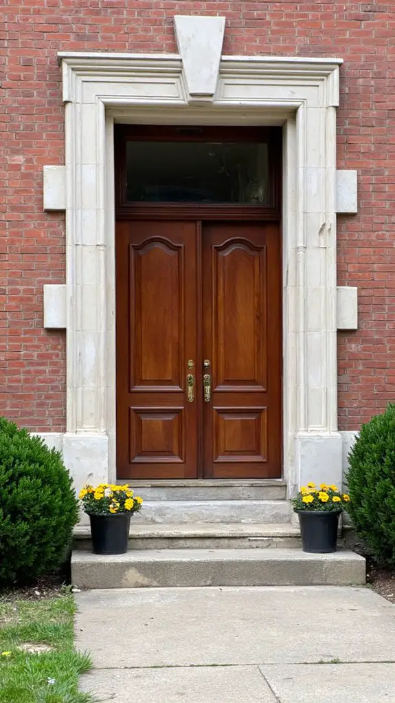 rich mahogany door details
