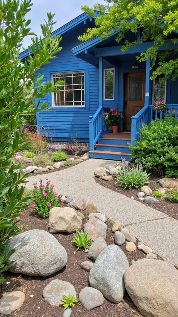 rock garden enhances appeal