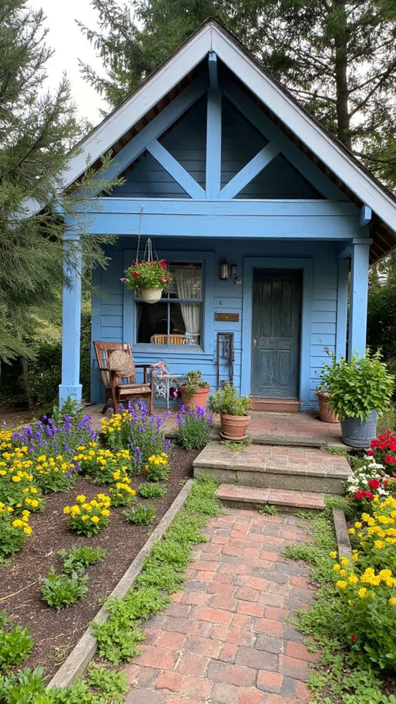 rustic blue chalet escape