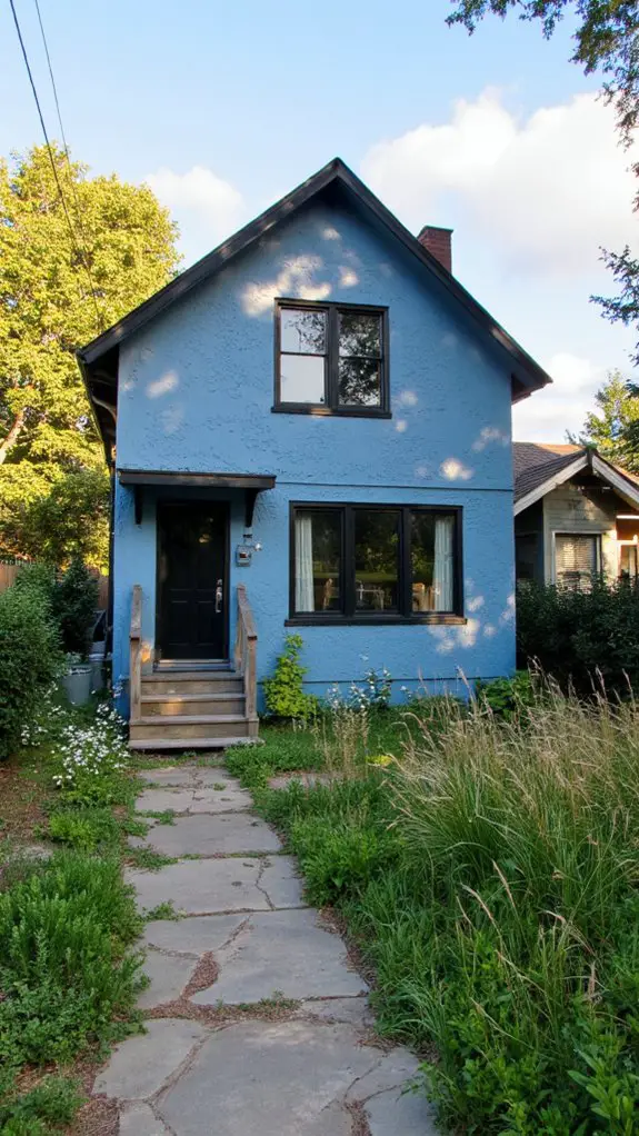 rustic blue industrial black