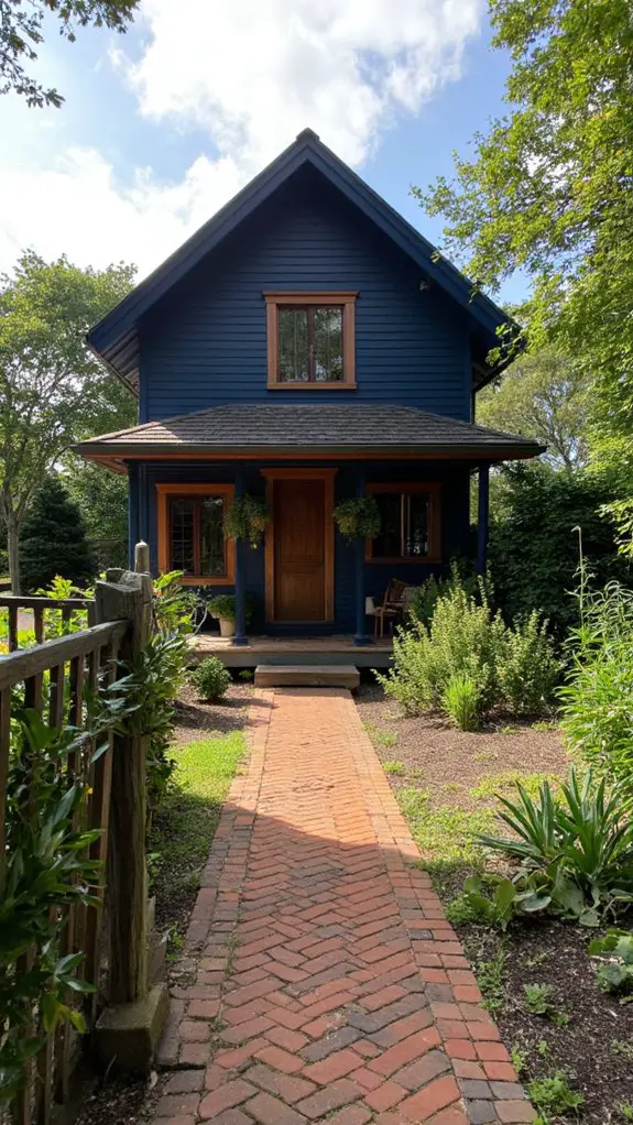 rustic blue timber charm