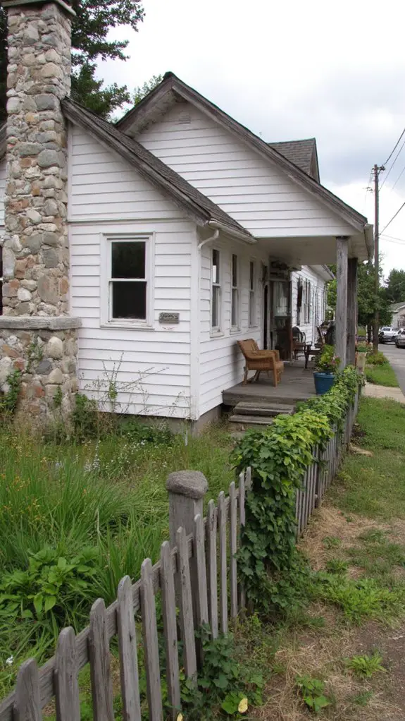 rustic charm with white siding