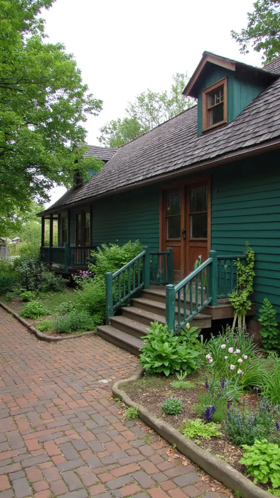 rustic farmhouse green walnut