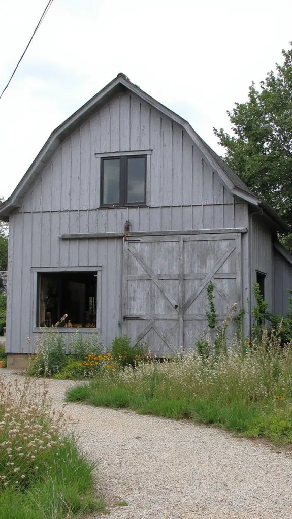 rustic gray barn door