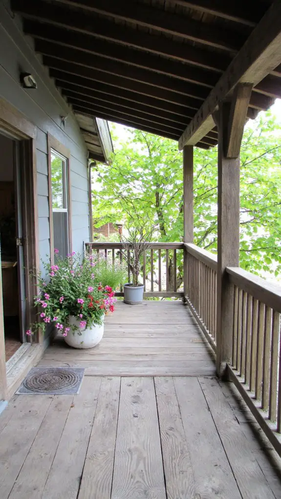 rustic gray porch retreat