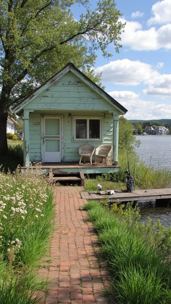 rustic lakeside bungalow charm