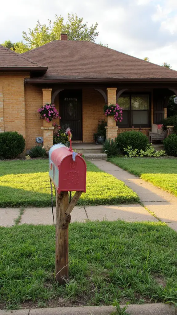 rustic mailbox enhances curb appeal
