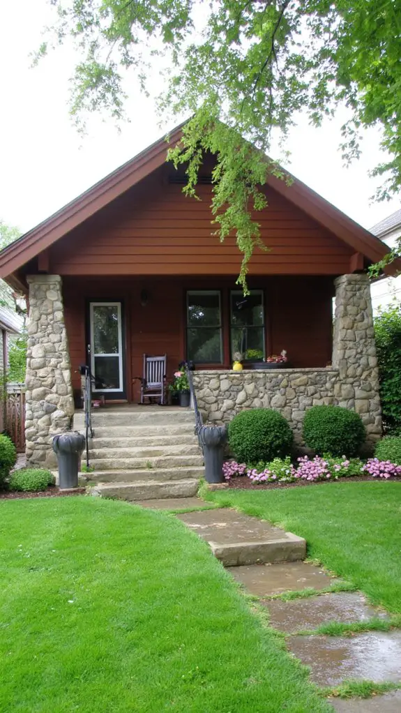rustic mocha stone bungalow