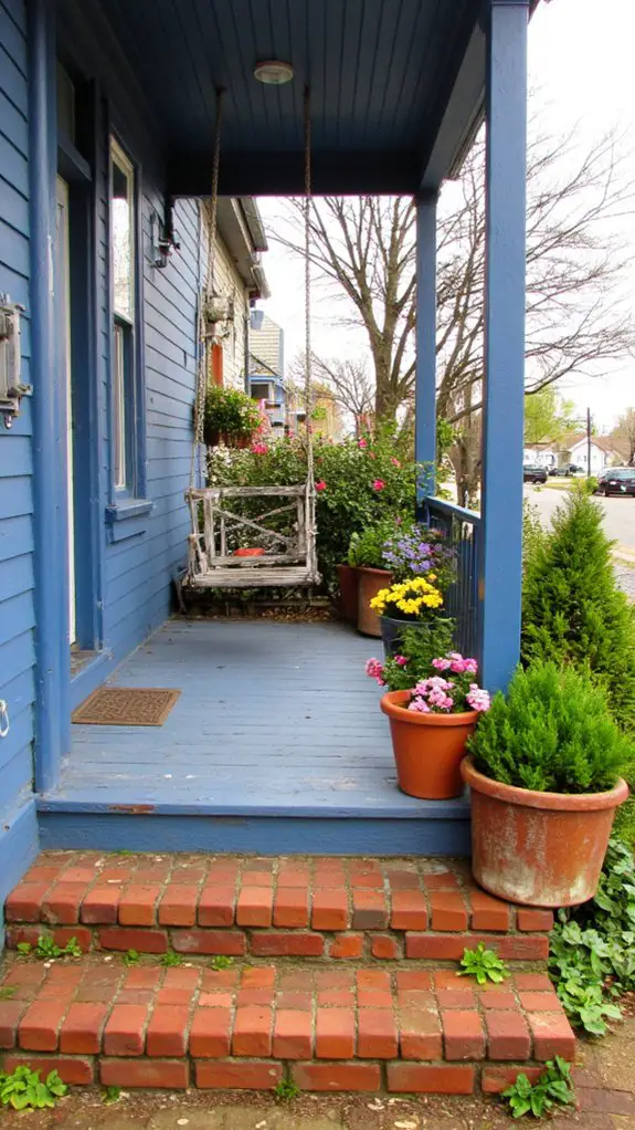 rustic planters enhance charm