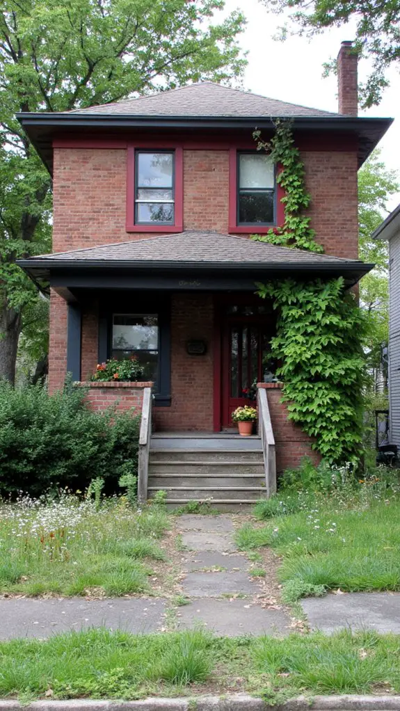 rustic red charcoal sophistication