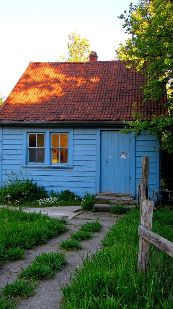 rustic red roof charm