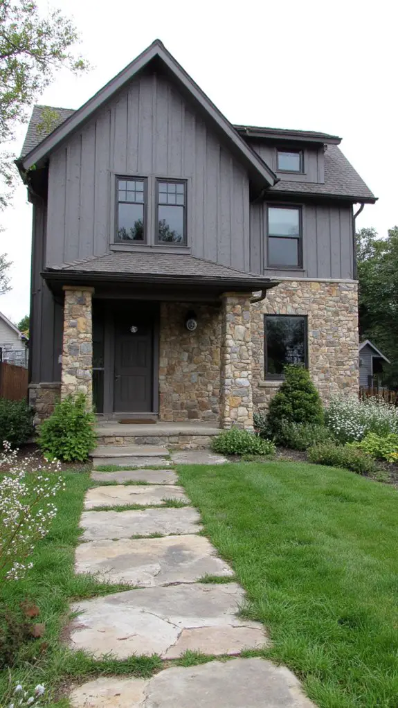 rustic stone enhances modern design