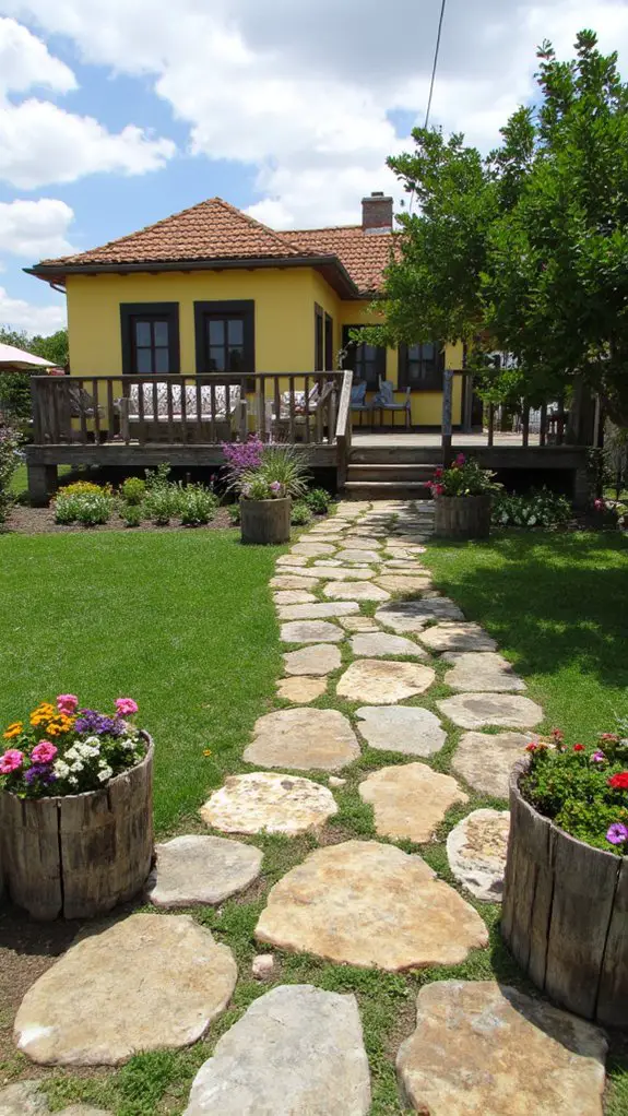 rustic stone walkway charm