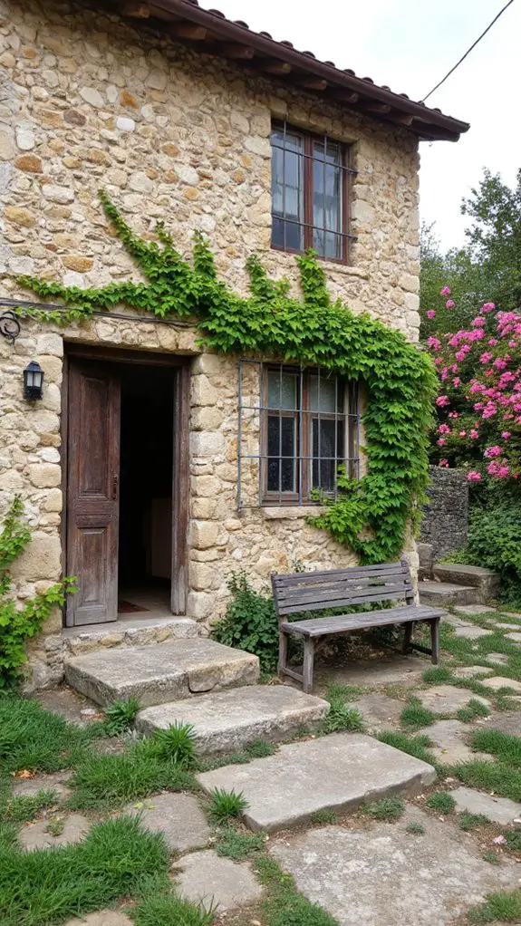 rustic warmth through stone