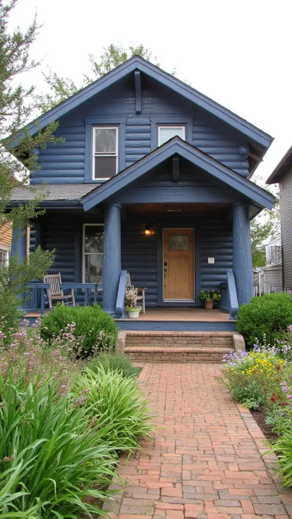 rustic warmth with slate