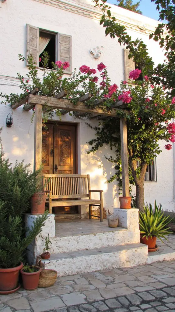 rustic wooden accents enhance charm