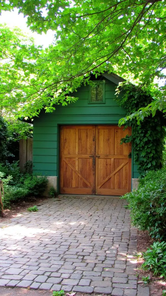 rustic wooden garage doors
