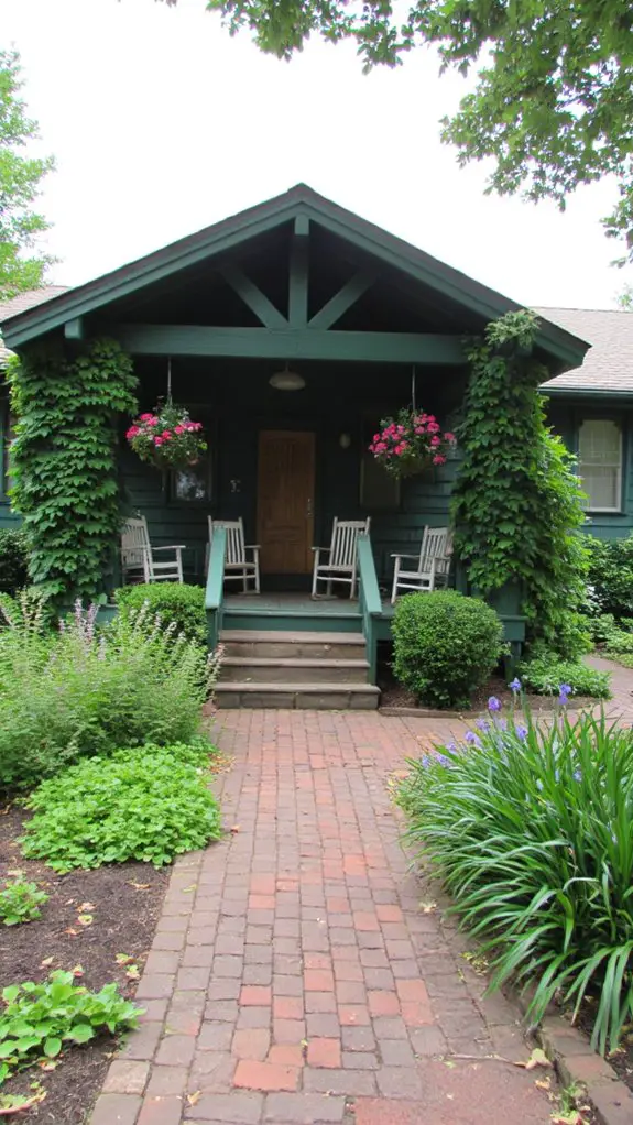 rustic wooden greenhouse accents