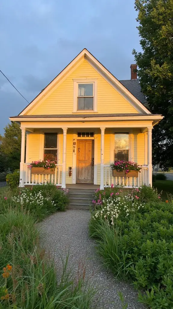 rustic yellow farmhouse charm
