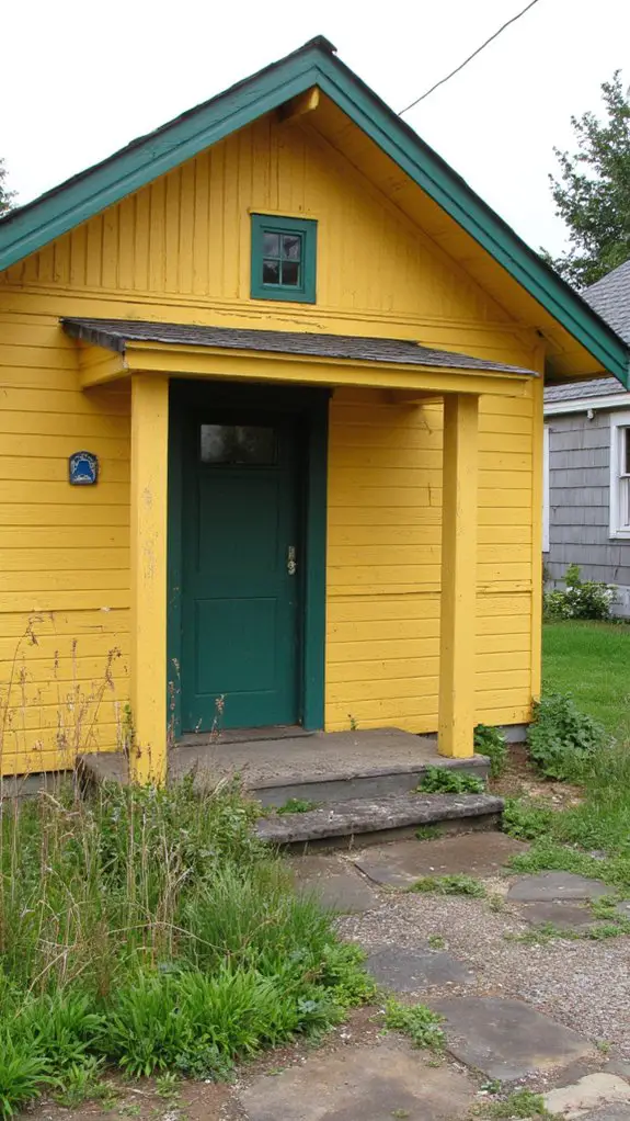 rustic yellow farmhouse charm