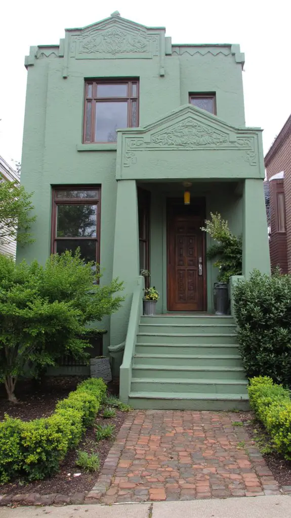 sage green enhances art deco