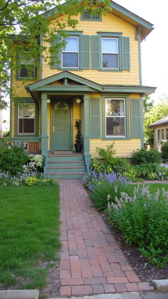 sage green enhances yellow