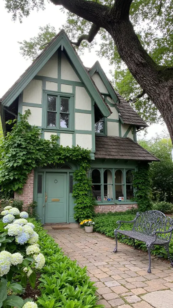 sage green tudor charm