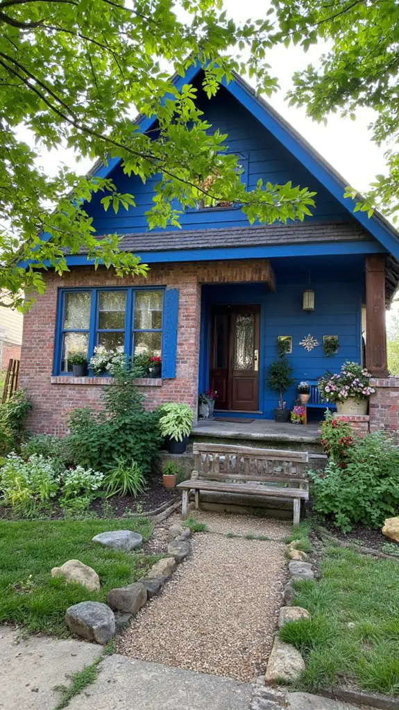 sapphire blue brick elegance