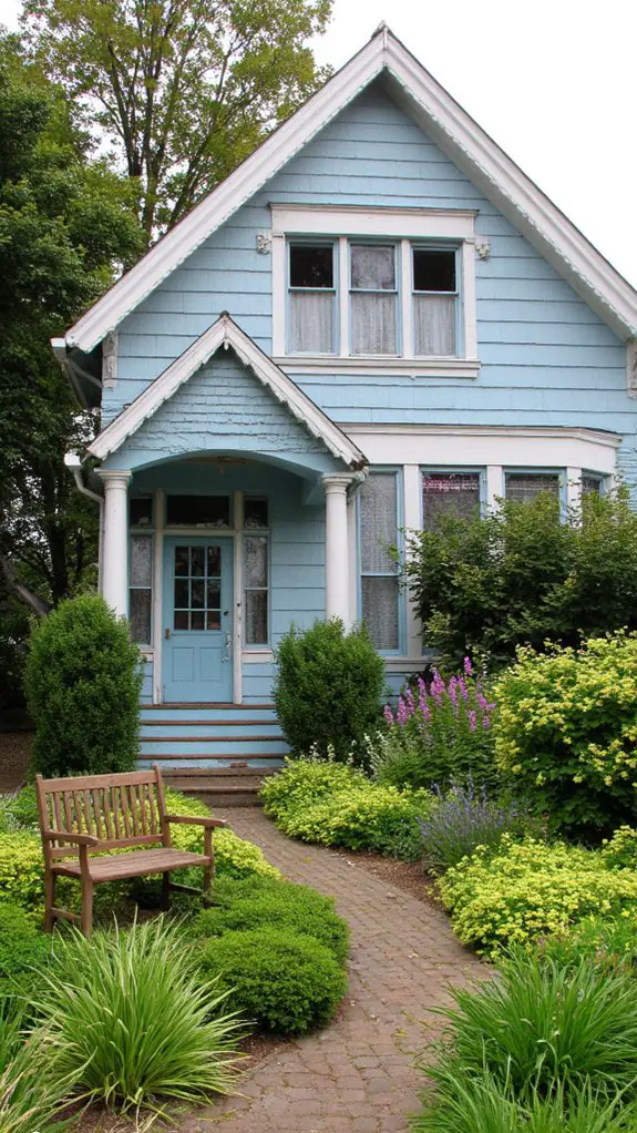 seafoam and vibrant landscaping