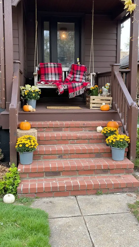 seasonal decor enhances porch